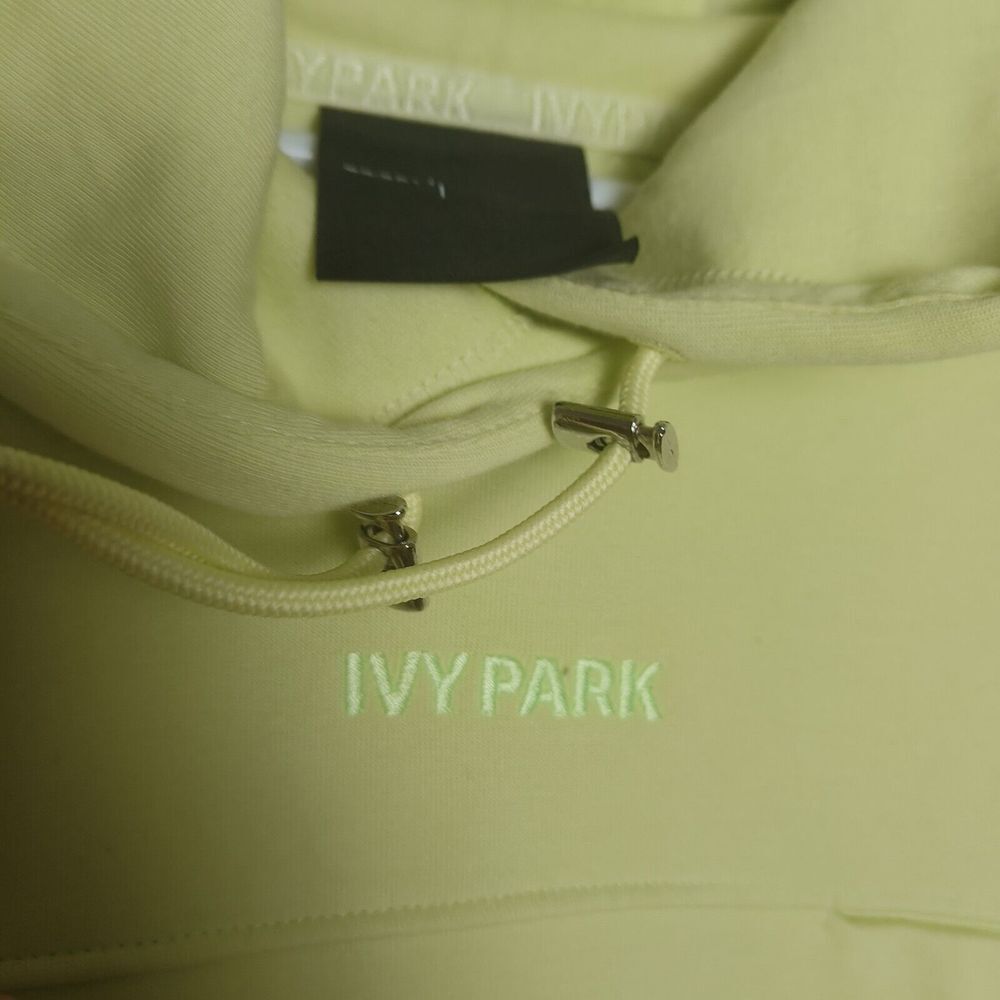 Adidas x Ivy Park Neon Semi Solar Yellow Oversized Hoodie GT9089 Mens Womens - Picture 4 of 10
